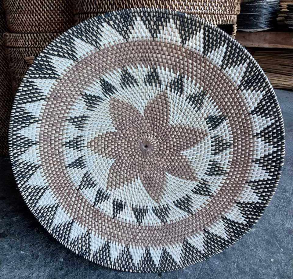 woven wall decoration from natural rattan; well trusted supplier worldwide