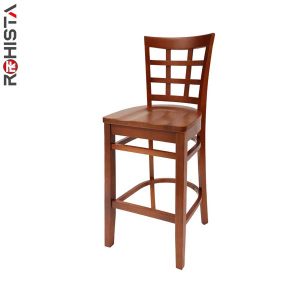 wooden bar stool premium tall teak chair nacho