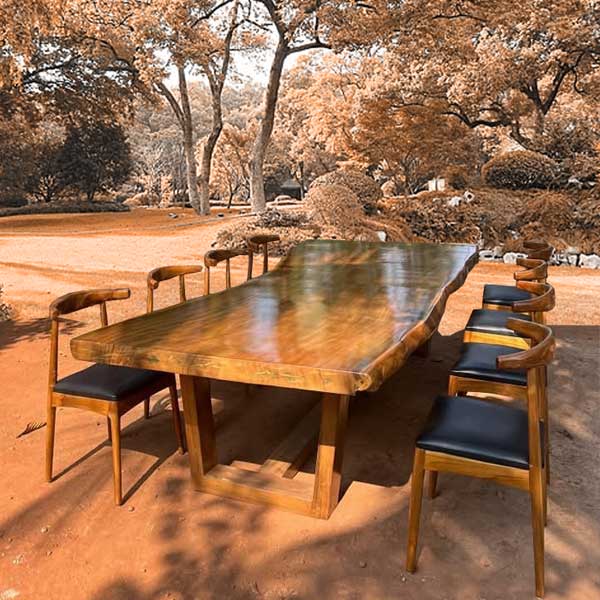 Large dining furniture set outdoor teak