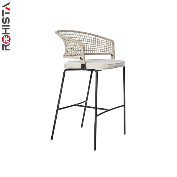 High bar chair wicker counter stool Golda creates beauty and comfort in every space. Built with sturdy aluminum frame ensures toughness and durability.