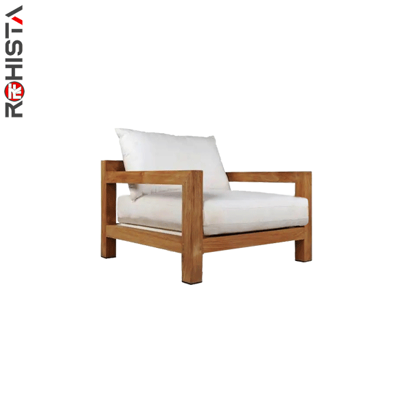 solid teak sofa for hotels and resorts lounge bold