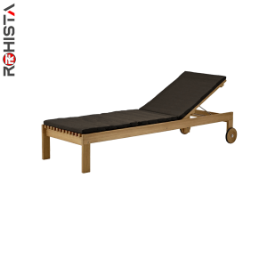 sunbed with wheels portable wooden sun lounger gili