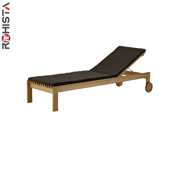 sunbed with wheels portable wooden sun lounger gili