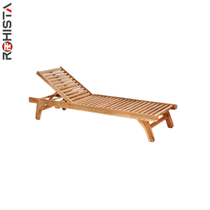 teak wood sun lounger swimming pool sunbed sierra