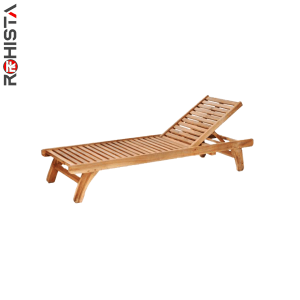 teak wood sun lounger swimming pool sunbed sierra