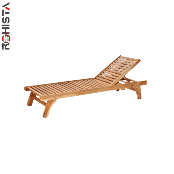 teak wood sun lounger swimming pool sunbed sierra